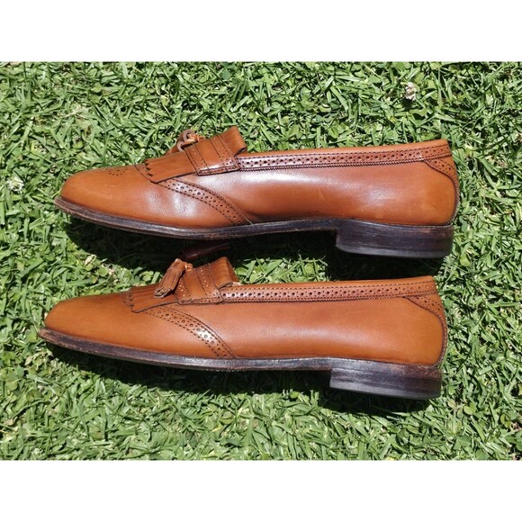 Vintage Allen Edmonds Bridgeton Men 10.5 C Keltie Tassel Loafer Walnut 5069 main image 6